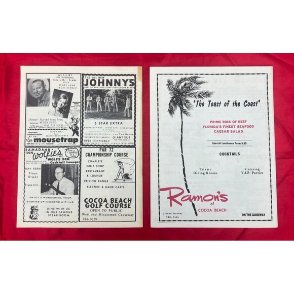 1970 & 1972 Orbit TV Guides Cocoa Beach FL Space Coast Nightlife Ads - Picture 5 of 5